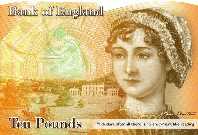 Jane Austin and money - on the face of the £10 note